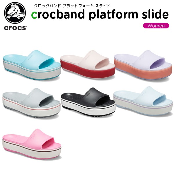 クロックス crocs クロックバンド プラットフォーム スライド 