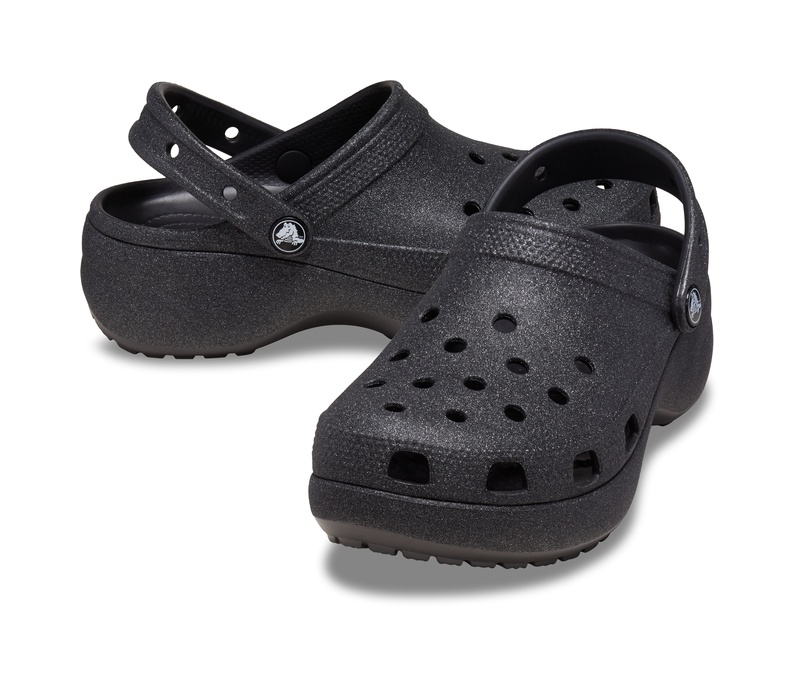 新品 クロックス 厚底 グリッター クロッグ 22cm ブラック 207241 crocs（クロックス） [B]クロックス レディース サンダル クラシック