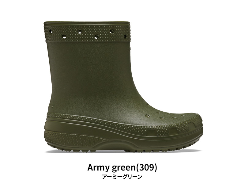 crocs ボリューム レイン スノー ラバー ブーツ ブラック 25㎝