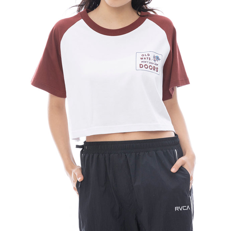 RVCA ルーカ レディース 半袖 ラグラン トップス Tシャツ OLD