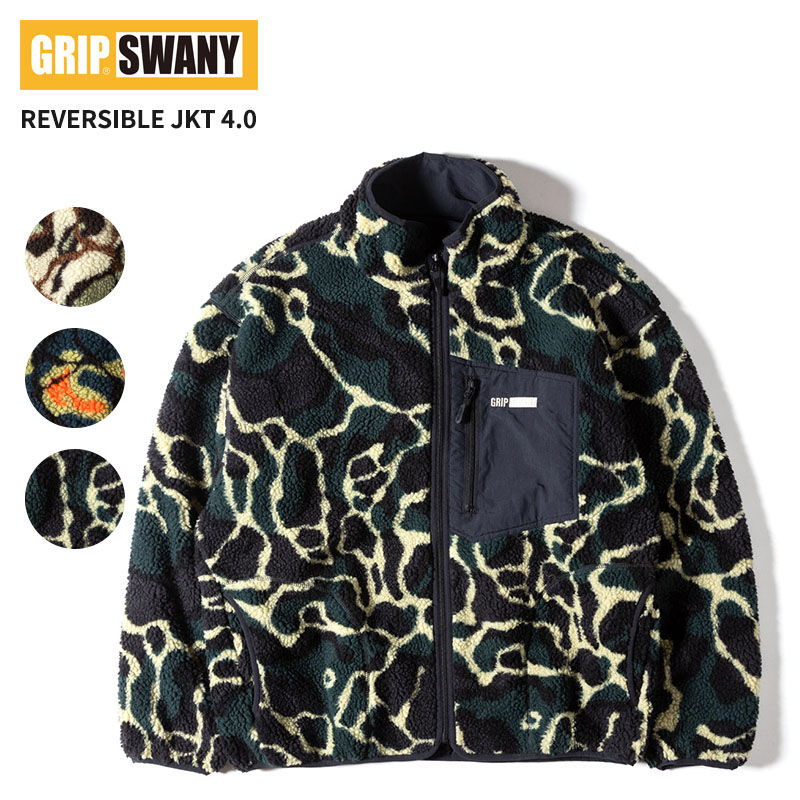 【リバーシブル】ジャックバニー　ボア　フリース　スニード　プルオーバー　メンズ6 GRIP SWANY（グリップスワニー） メンズ ボアアウター リバーシブル