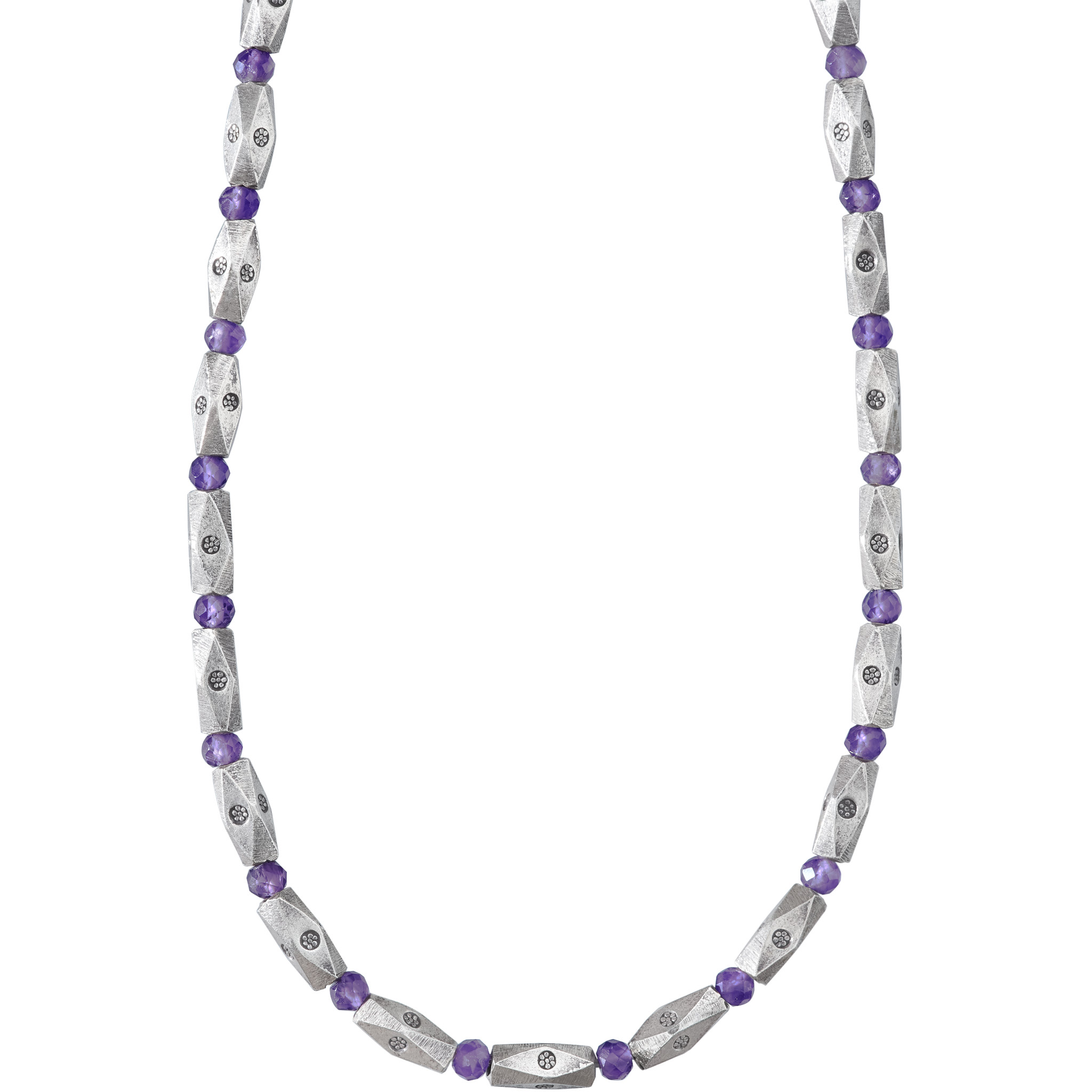 らる 新品未使用 美品 マルベリー レザー アメジスト カレン 族 シルバー 瑞々しい葡萄色 アメジスト ビーズ ブレスレット