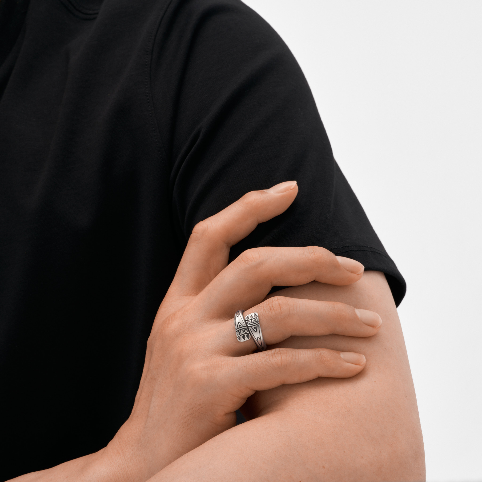 カレン 族 シルバー リング 15号〜27号 フリーサイズ 指輪 幅広 メンズ