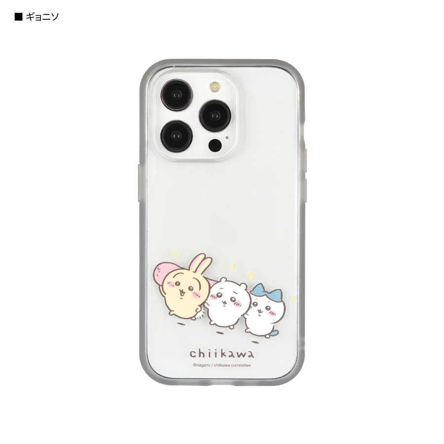 ちいかわ iPhone 14pro 13pro ケース ハチワレ うさぎ キャラクター グッズ クリア 透明 おにぎり なんか似てるの さすまた｜cross-road｜03