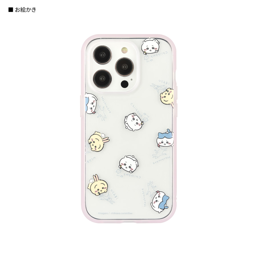 ちいかわ iPhone 14pro 13pro ケース ハチワレ うさぎ キャラクター グッズ クリア 透明 おにぎり なんか似てるの さすまた｜cross-road｜04