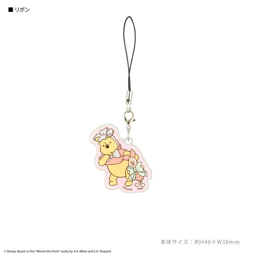 gourmandise プーさん ストラップ スマホ モバイル アクリル