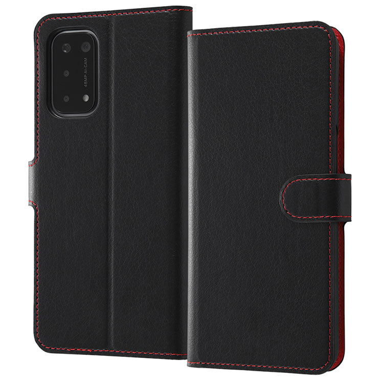 ingrem（イングレム） OPPO A54 5G ケース ブラックレッド ダーク