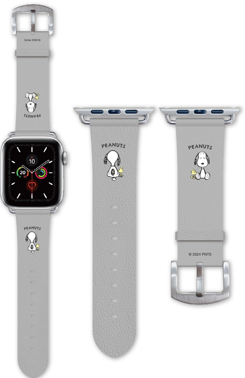 スヌーピー AppleWatch バンド ベルト 41 40 38 mm 交換用 キャラクター グッズ レザー ピーナッツ アップルウォッチ｜cross-road｜02