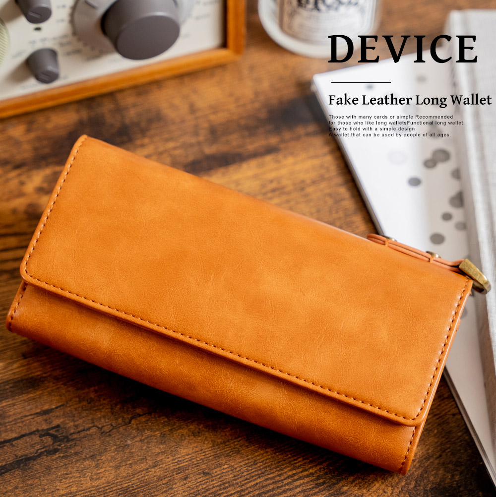DEVICE 長財布 メンズ レディース ラウンドファスナー 大容量 多