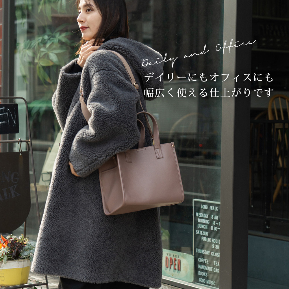 トートバッグ ショルダーバッグ 2way レディース 本革 レザー 小さめ