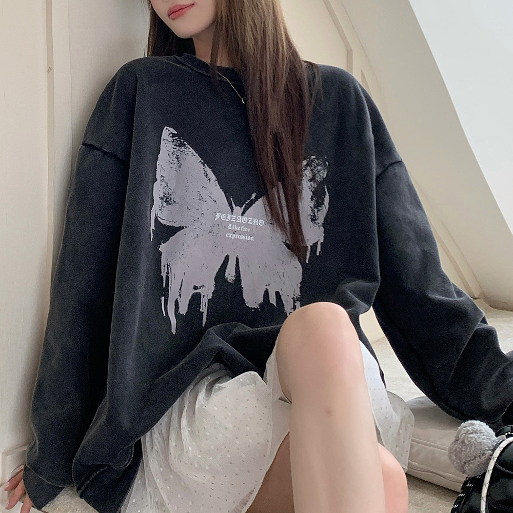 DimMoire ディムモアール crush 安全ピン プルオーバー トレーナー トレーナー レディース プルオーバー メンズ 韓国ファッション 大きい