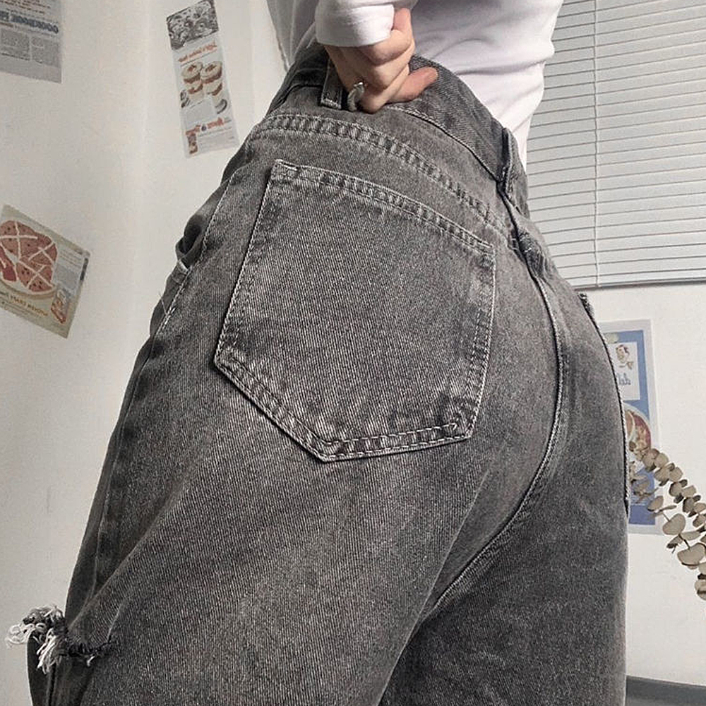 オシャレ ハイウエスト タイダイ デニムパンツ ブリーチ オシャレ ハイウエスト タイダイ デニムパンツ ブリーチ (パンツ