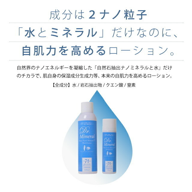 ドクターミネラル ナノミネラル71 ミストローション 50ml 無添加 ノン