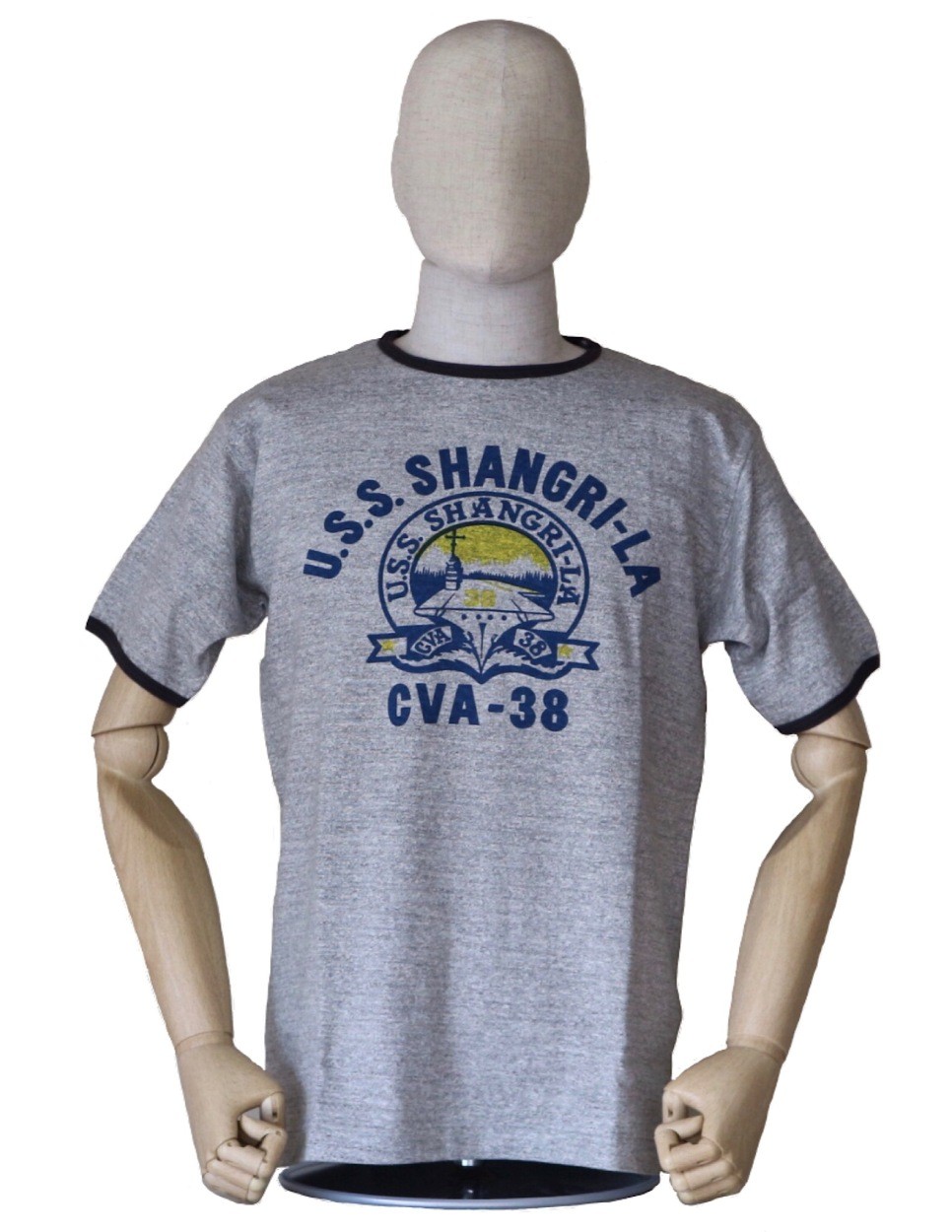WAREHOUSE 4059 U.S.S. SHANGRI-LA リンガーTシャツ