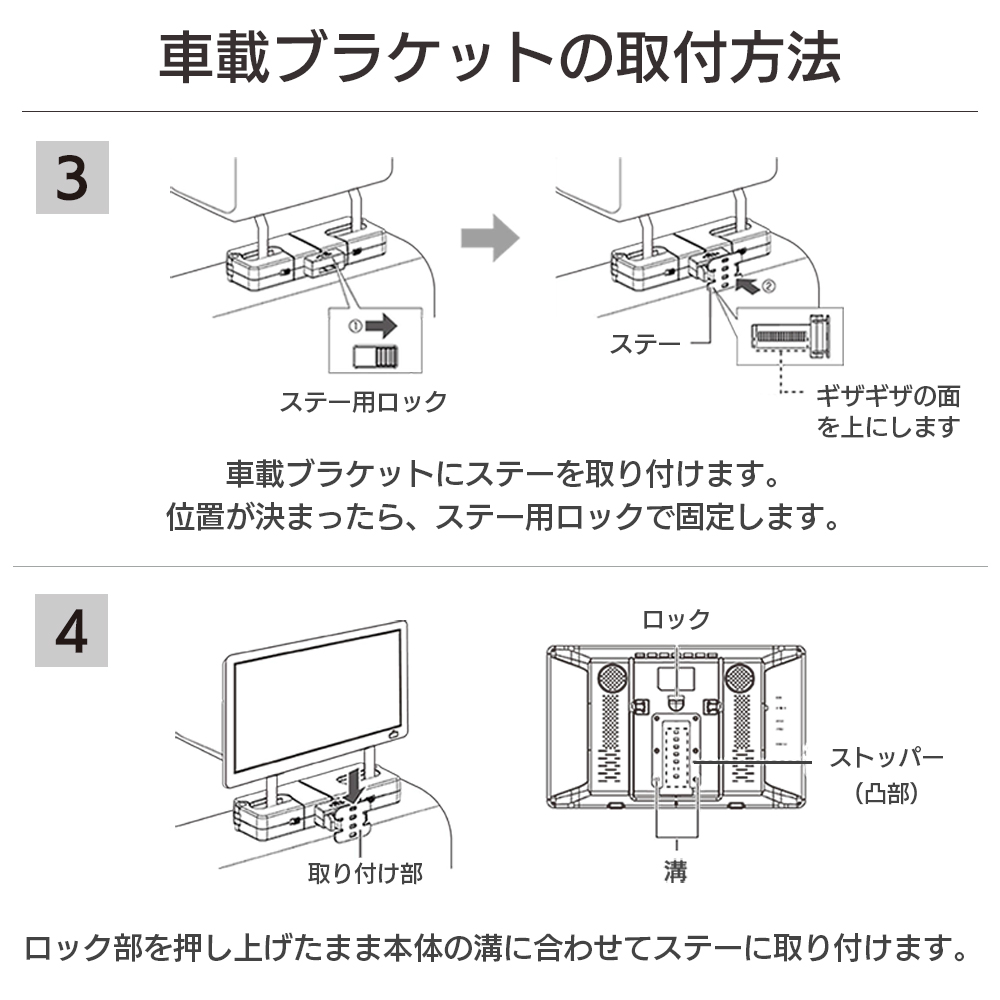 車載用ブラケットの取り付け方法2