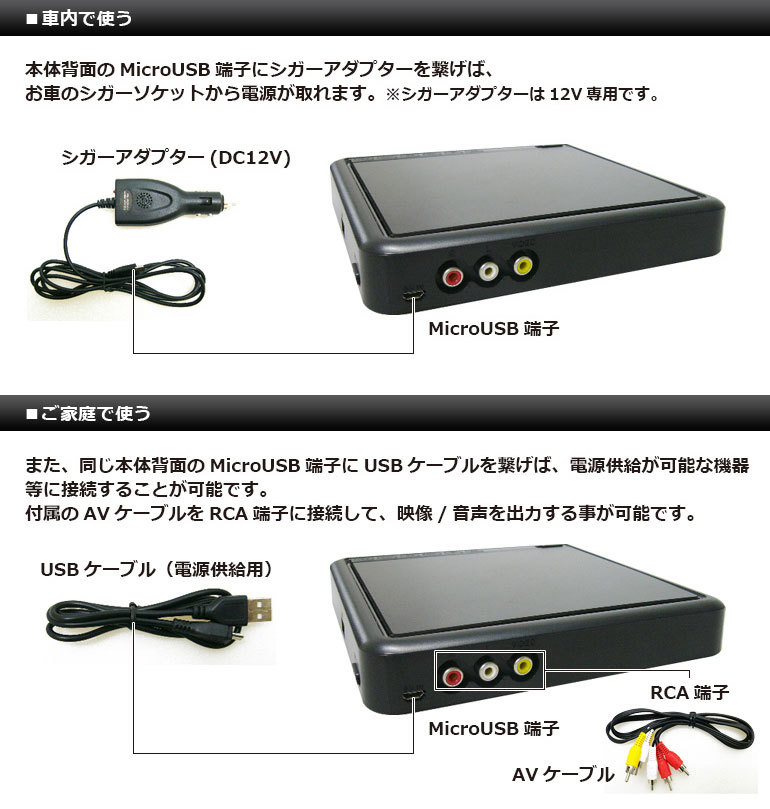 ポータブルDVDプレーヤー 車載 再生専用 家庭 両用 DV003 小型 カーナビやカーモニターと接続 CDプレーヤー パソコン usb 安い  DreamMaker