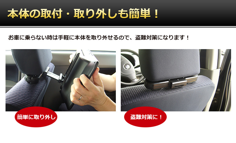 本体の取り付け・取り外しも簡単
