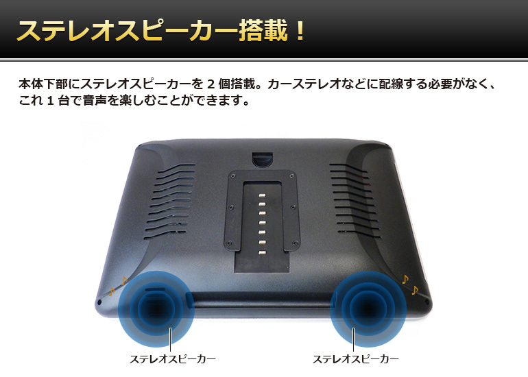 ヘッドレストモニター DVD内蔵 ポータブルDVDプレーヤー 車 HDMI