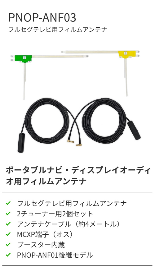 PNOP-ANF03 フィルムアンテナ ポータブルナビ・ディスプレイオーディオ用