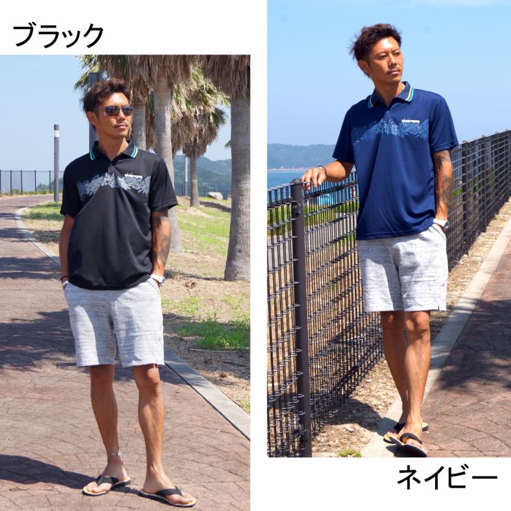 ラッシュガード メンズ 半袖 ポロシャツタイプ T&C Surf Designs