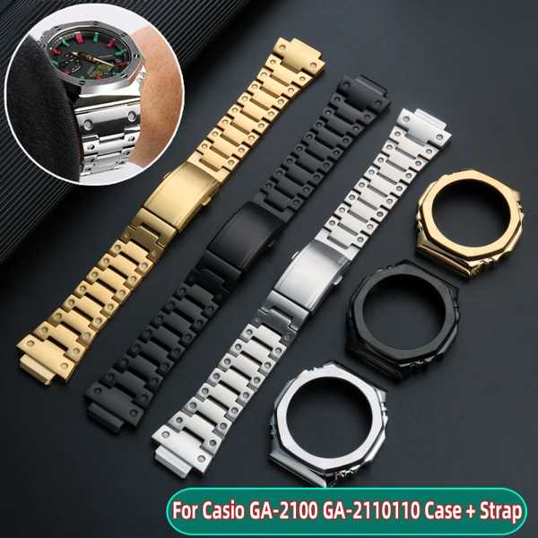 GA-2100 2110用 ステンレス カスタム MOD バンドケースセット 楽天市場】最新版 G-shock GA-2100 2110用 ステンレス カスタム