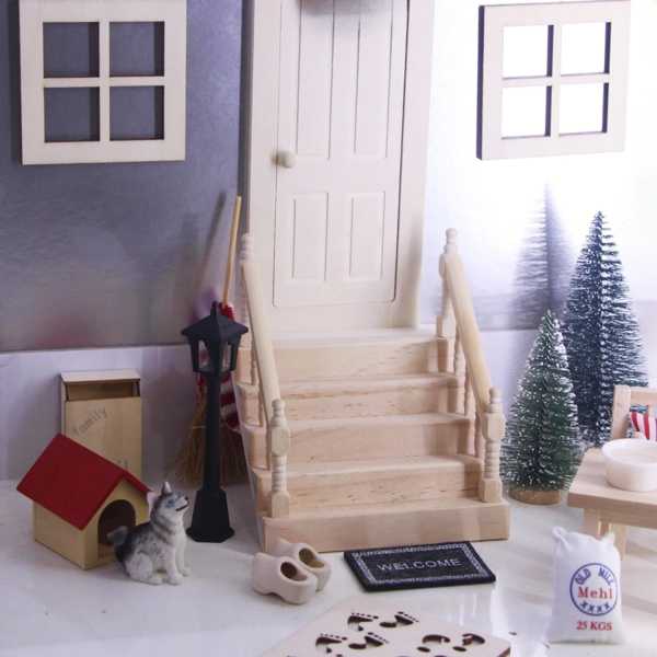 【専用品】ドール撮影用4点セット　ミニチュア螺旋階段・クリスマスツリー等 クリスマスツリー ミニチュア ガラス細工 飾り グラススクエア