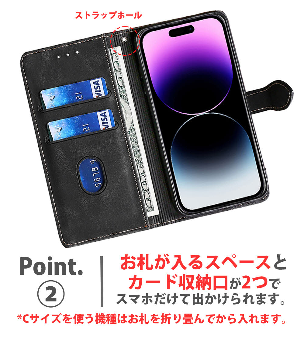 iPhone 15 Pro Max ケース 手帳型 カバー ガラスフィルム