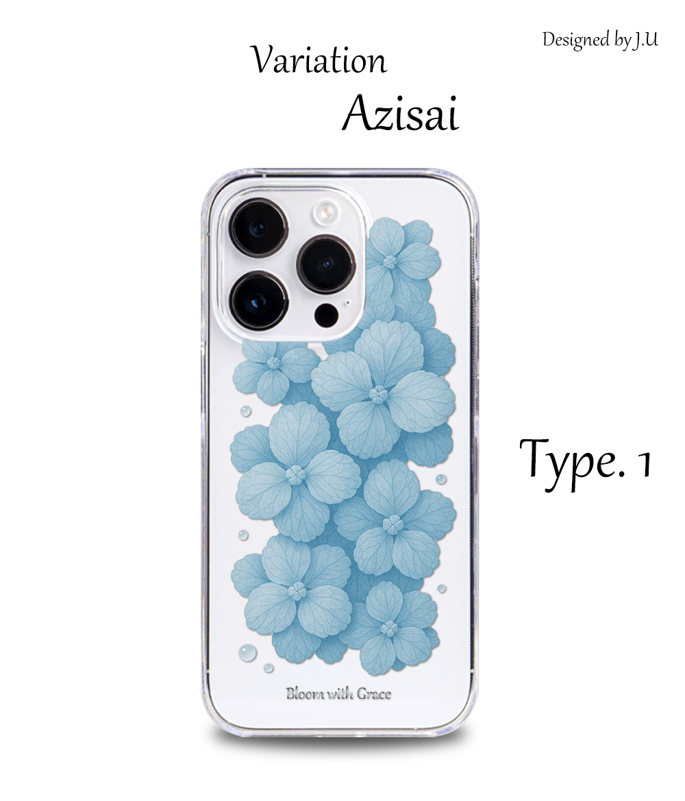 L01J docomo V20 Pro L-01J ケース カバー クリア イラスト スマホケース 携帯カバー 透明 デコ L01J 紫陽花 | LGエレクトロニクス | 04