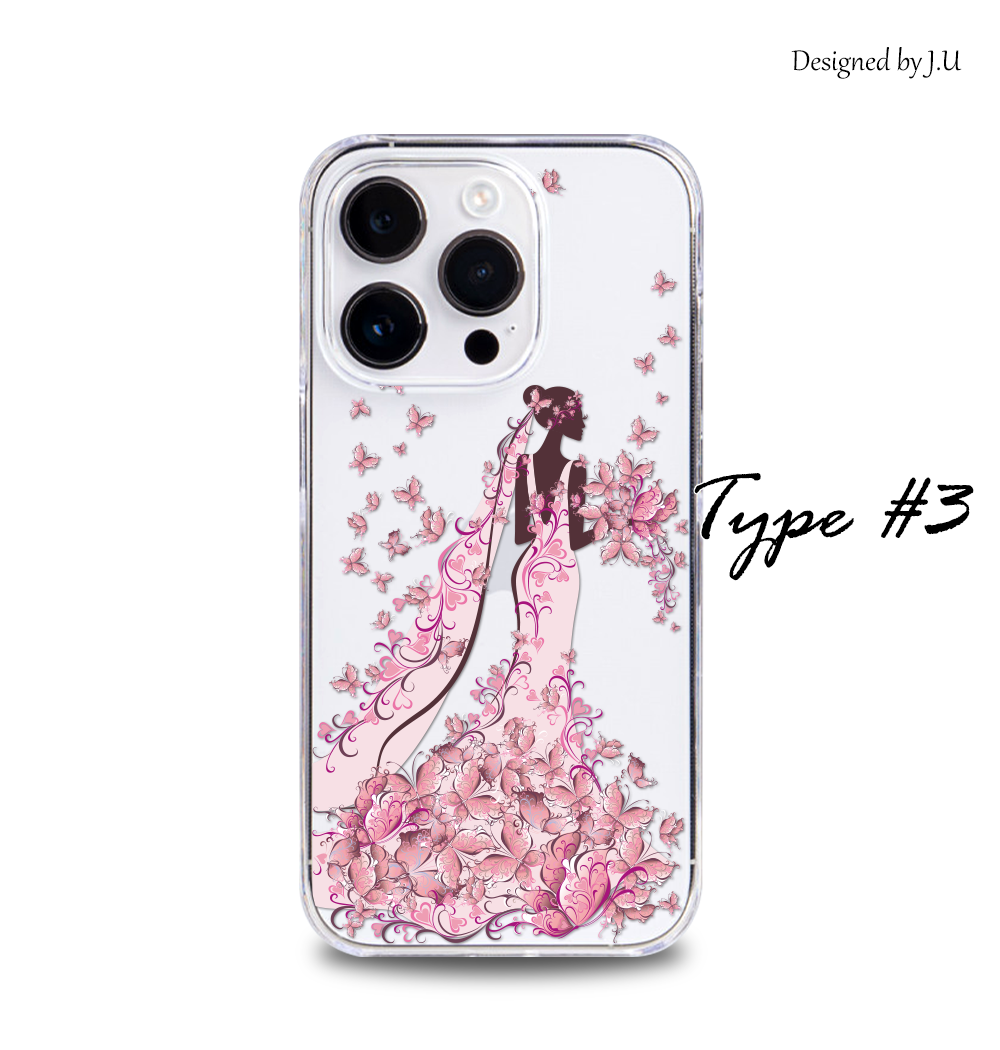 らくらくスマートフォン F-53E ケース クリア イラスト スマホ カバー