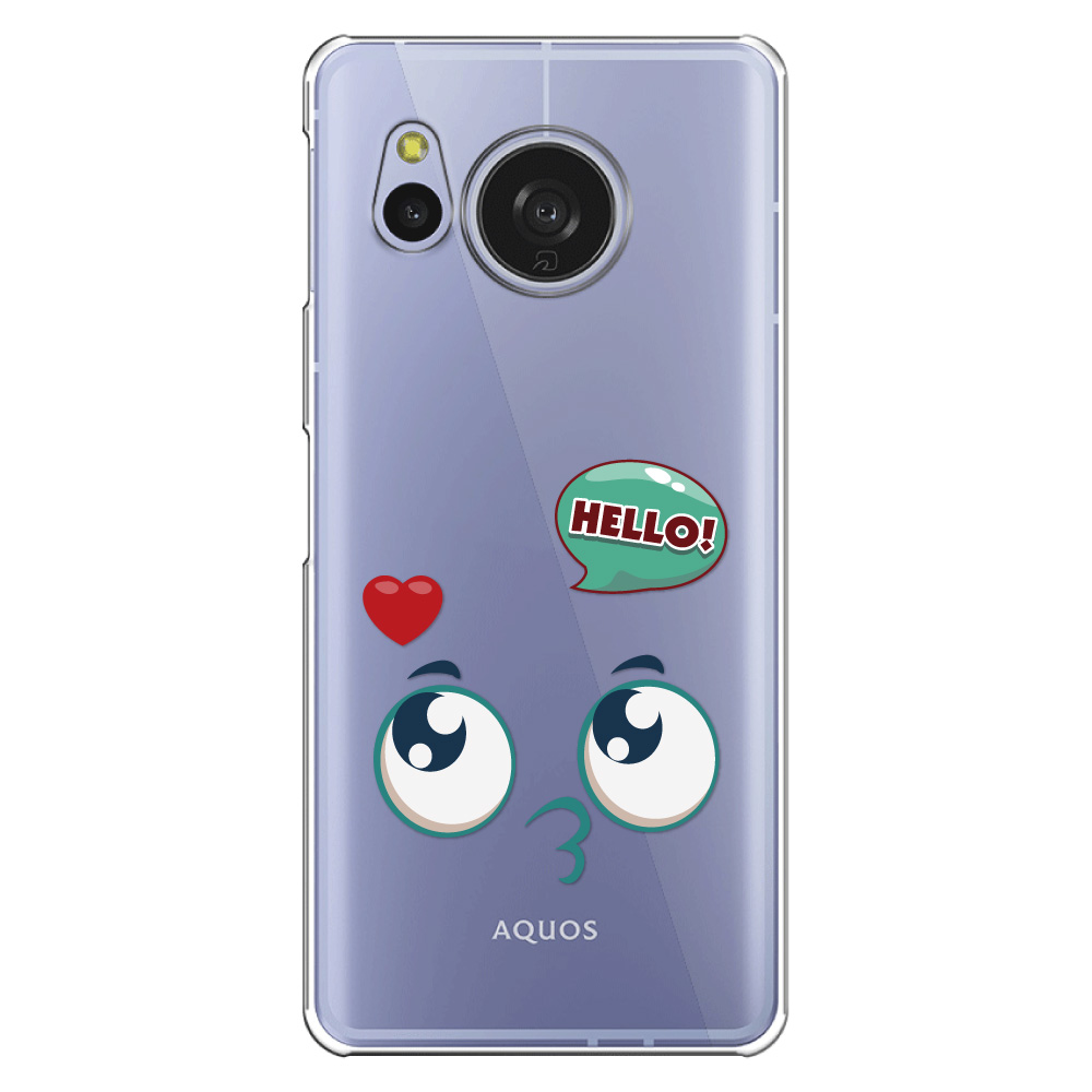 AQUOS sense sense8 ケース クリア イラスト 透明 SH-54D スマホ