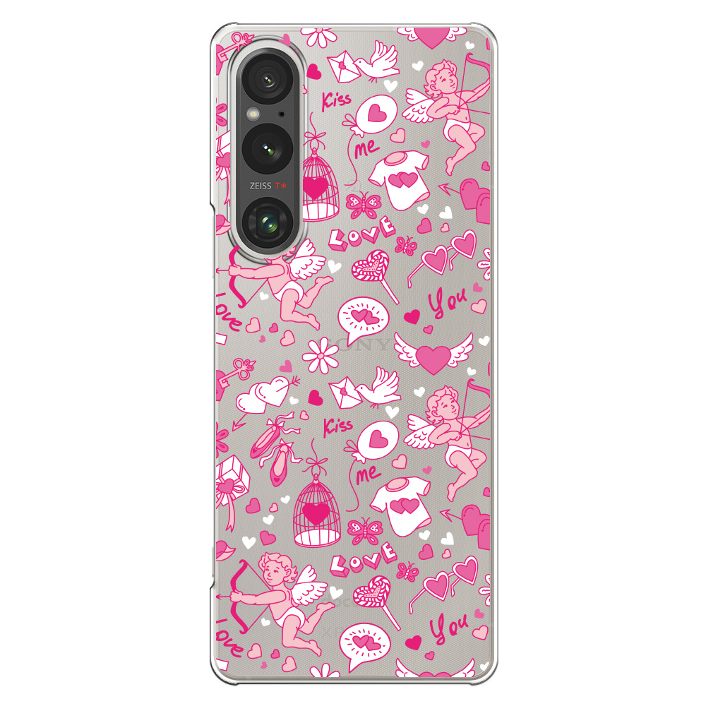 Xperia 1 V ケース SOG10 スマホ カバー 透明 クリア イラスト
