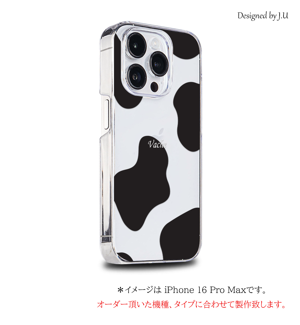 Google Pixel 7a ケース スマホ カバー クリア イラスト GooglePixel7a スマホケース Pixel7a 透明 ハードケース グーグルピクセル7a 牛柄 | Google Pixel | 02