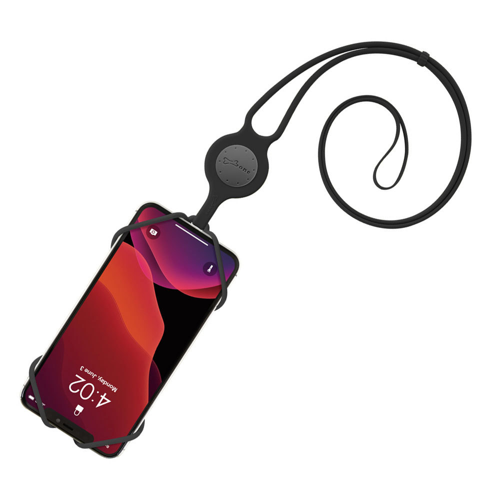 可愛いシリコン製スマホショルダー カードケース付き  Lanyard Phone Tie 2 BoneCollection ボーン ランヤード フォン タイ |  | 01