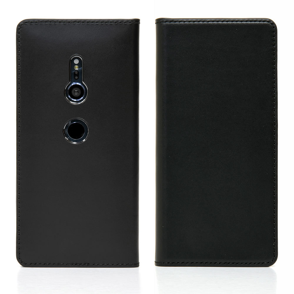 Xperia XZ2 / XZ1 / XZ1 Compact 手帳型 レザー ケース 丁寧なコバ処理 革職人が制作したヌメ革製 エクスペリア カバー | SONY | 01
