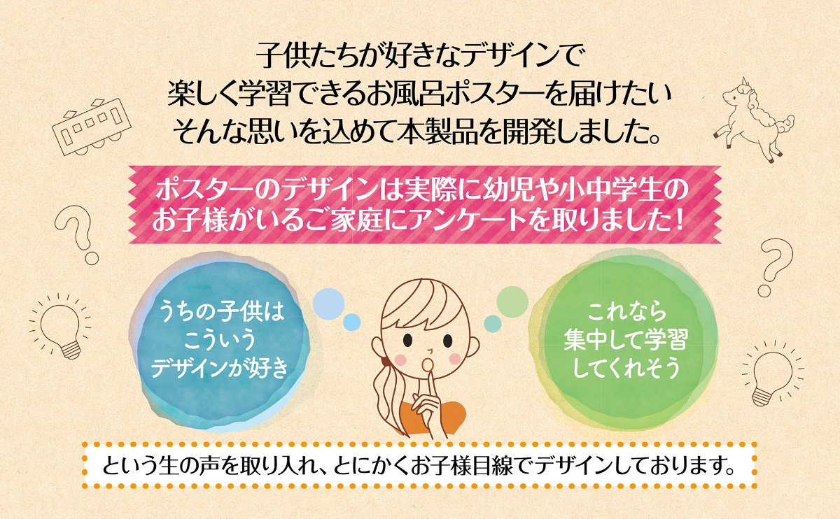 お風呂の学校 ひらがな＆カタカナ 銀河鉄道デザイン お風呂ポスター 2枚セット 日本製 お受験 知育 学習 あいうえお表 B3サイズ 防水｜crstore-y｜12