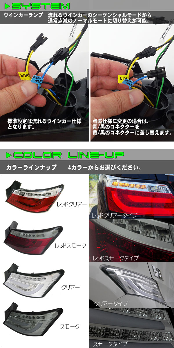 QNC20系 bB クリスタル ファイバー LEDテールランプ V2 QNC20 21
