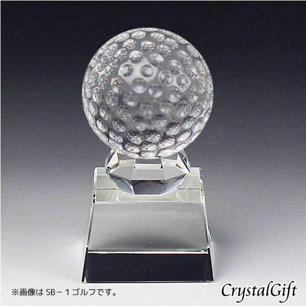 名入れ サンドブラスト彫刻  ボールトロフィー ゴルフ SB-1C-A サイズ小 正面画像
