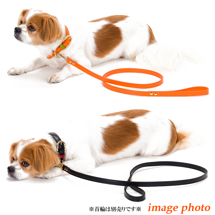 犬 リード おしゃれ 革 小型犬 中型犬 レザー カフェタイプリード シンプル革15mm幅リード