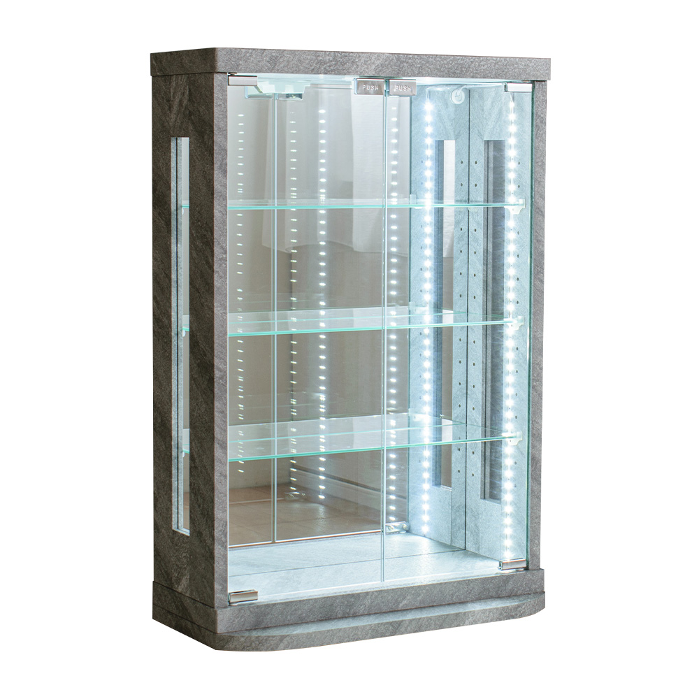 ウィズプラン LEDガラスショーケース コレクションケース With Plan（ウィズプラン） 卓上 コレクションケース LED 石目調