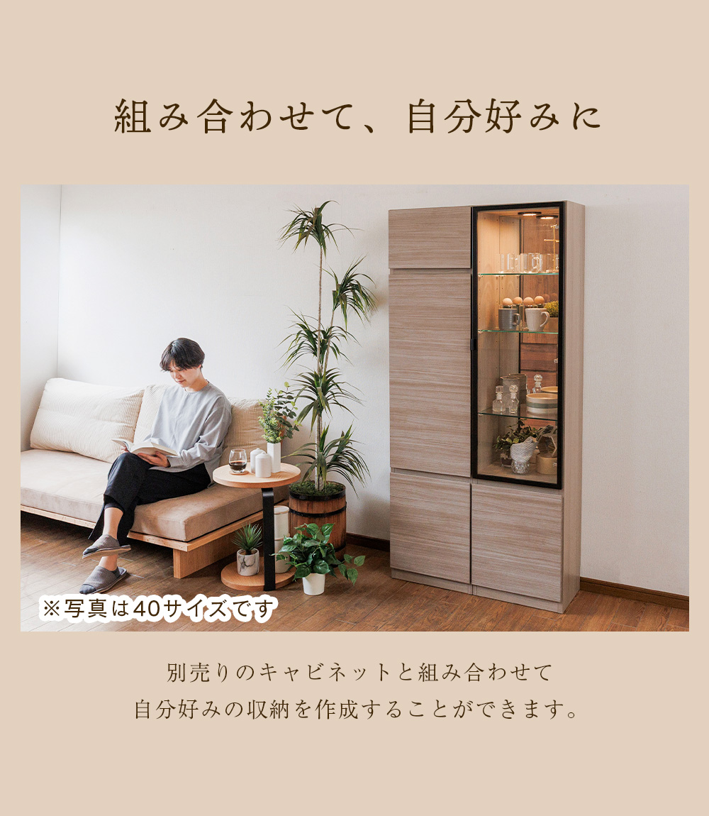 With Plan（ウィズプラン） 日本製 高級 国産 コレクションケース 幅60