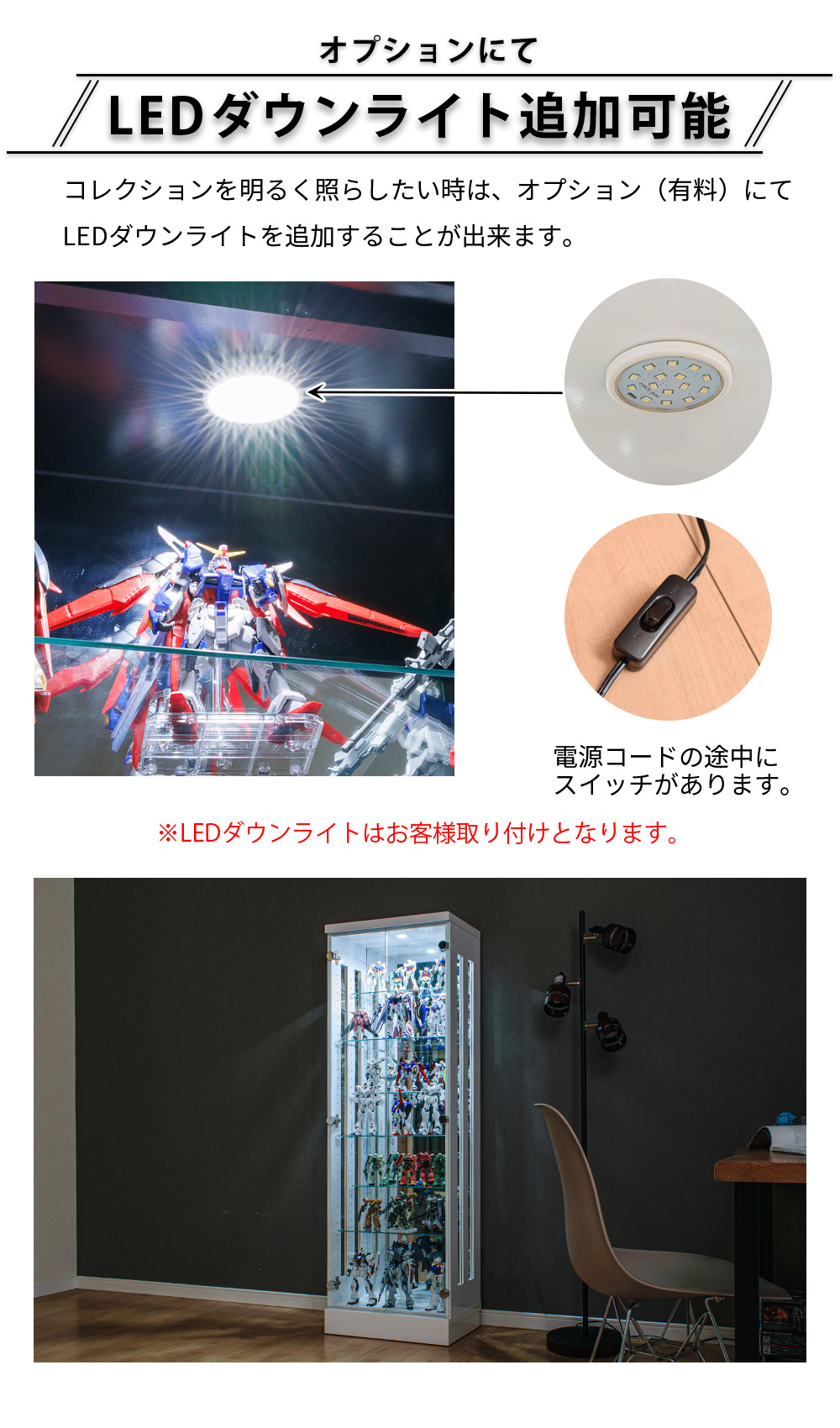 オプション LED ダウンライト 追加可能
