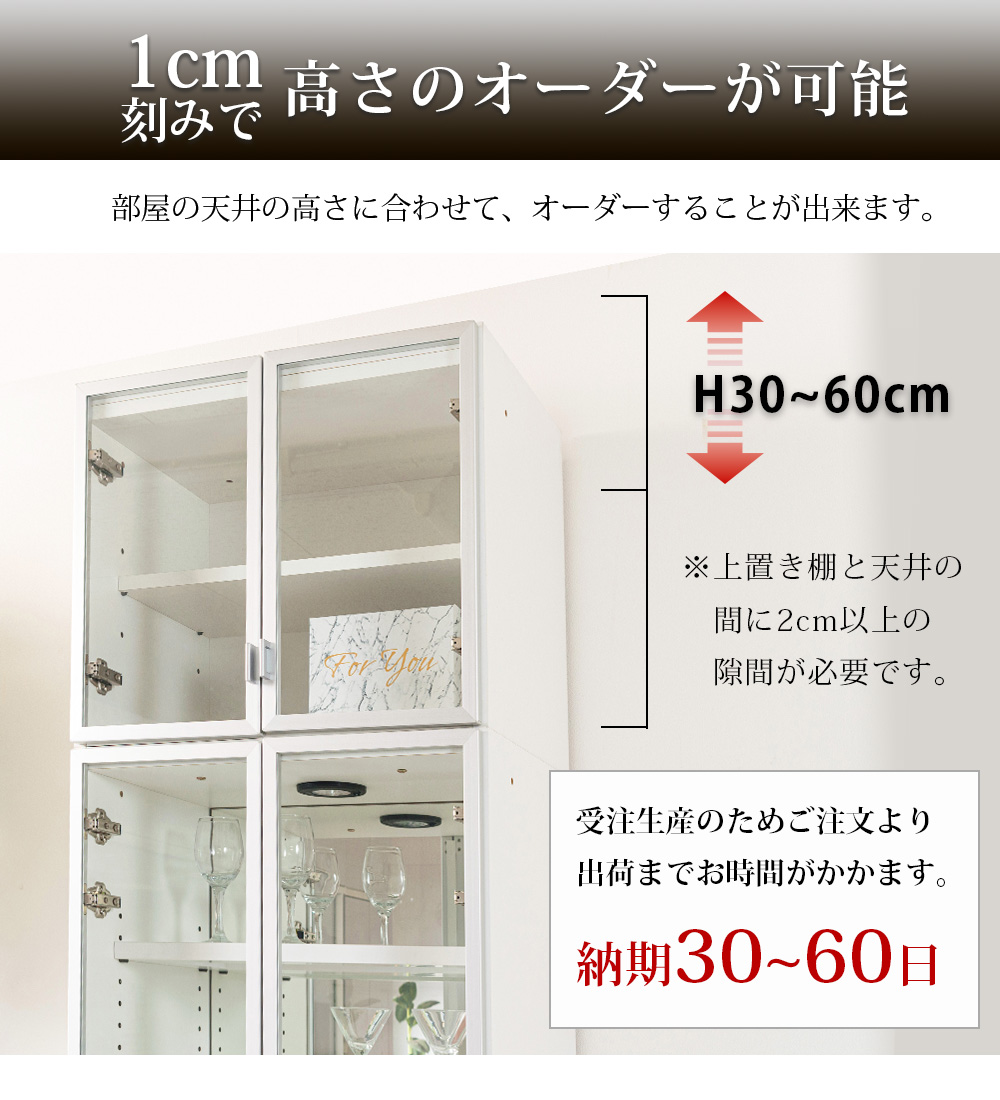 高級 コレクションボード 上置き 壁面収納  ガラスケース キュリオケース