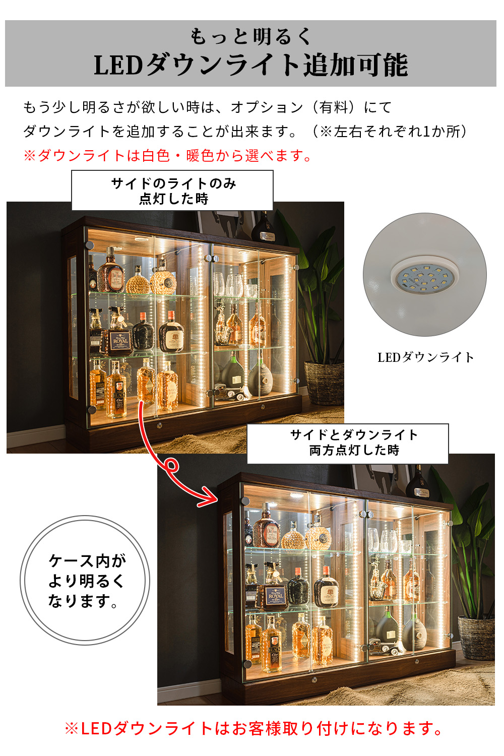 幅120cm コレクションケース ワイド 大型 大容量 led 鍵付き コレクションボード フィギュア ガンプラ トミカ お酒