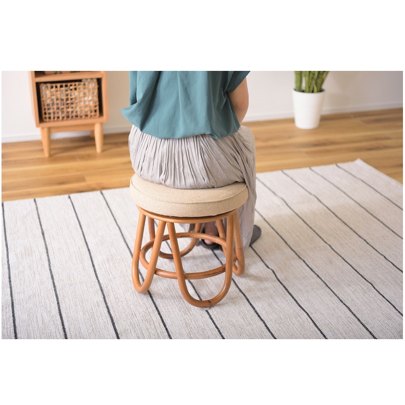 スツール 回転 丸 ラタンチェア おしゃれ ラウンド 回転式チェア 藤 円