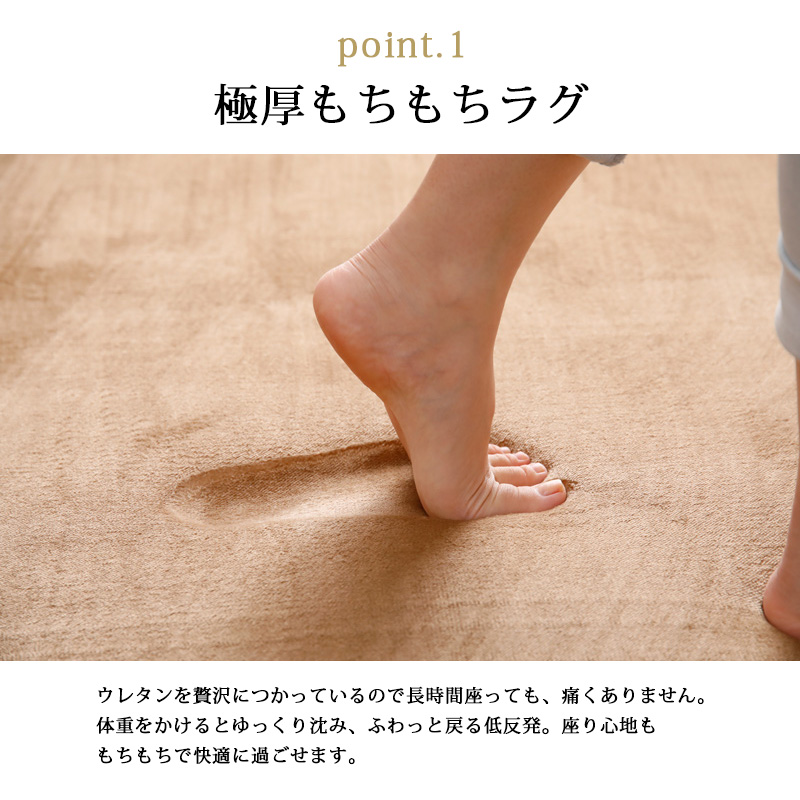 【在庫セール】極厚3.5cm 低反発ラグマット 厚手 クッション カーペット 防 楽天市場】ラグ極厚の通販