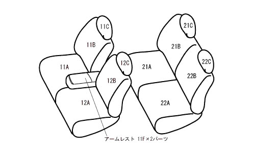 【D790】ピクシスジョイF [H28/8-H29/9][LA250A/LA260A] セレクション Bellezza ベレッツァ シートカバー