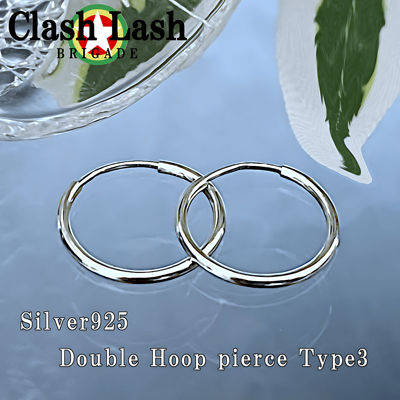 Yahoo! Yahoo!ショッピング(ヤフー ショッピング)【CLO-007】Silver925 Double Hoop Pierce Type3 スターリングシルバー ダブルフープピアス シルバー925 スリム 細め シンプル メンズ レディース 2個セット