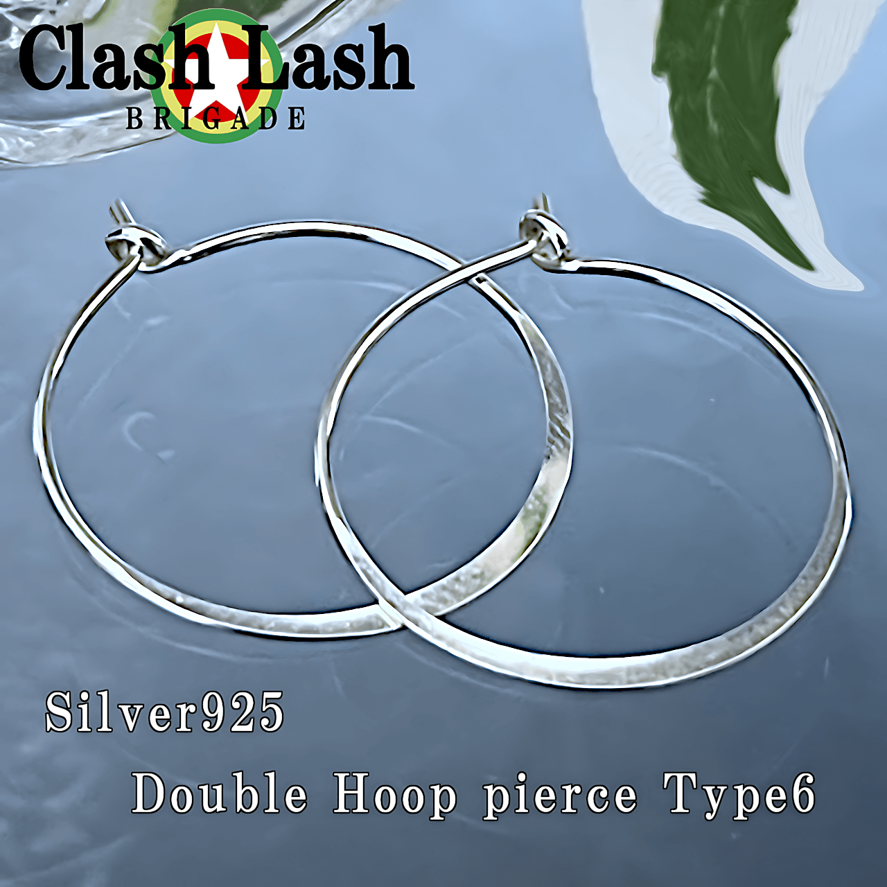 Yahoo! Yahoo!ショッピング(ヤフー ショッピング)【CLO-010】Silver925 Double Hoop Pierce Type6 スターリングシルバー ダブルフープピアス シルバー925 大きめ シンプル スリム メンズ レディース 2個セット