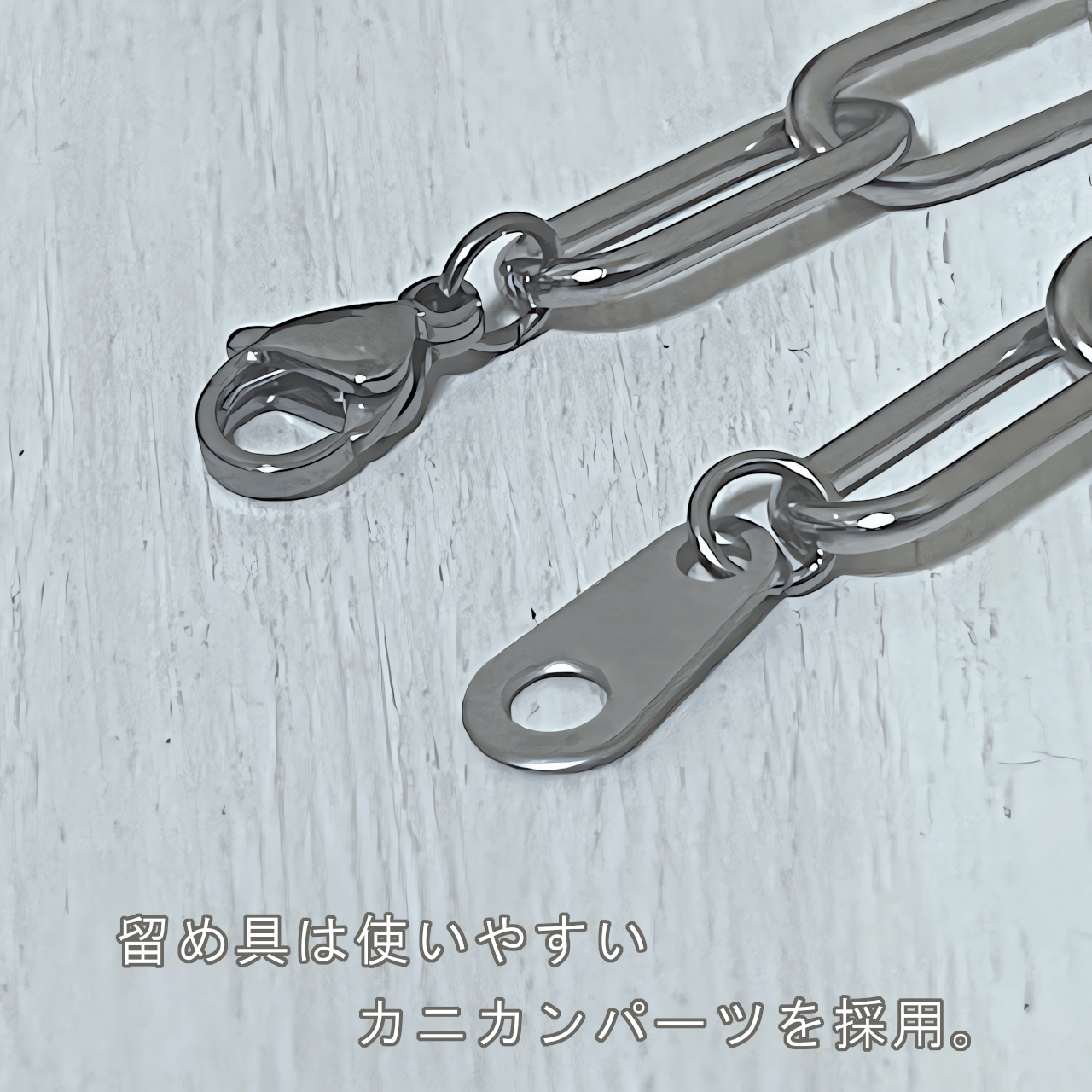 ブレスレット レディース ステンレスチェーン ...の詳細画像2