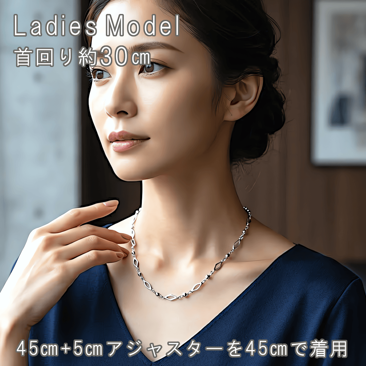 ステンレスチェーン デザインチェーン ダイヤ ネックレス レディース 